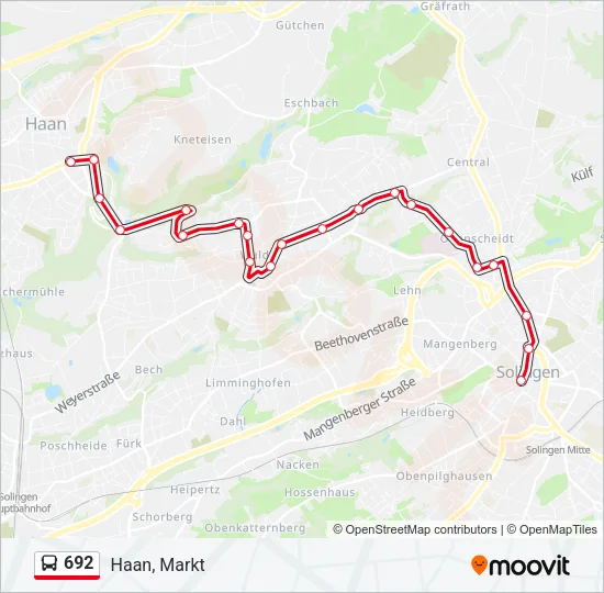 692 Bus Line Map