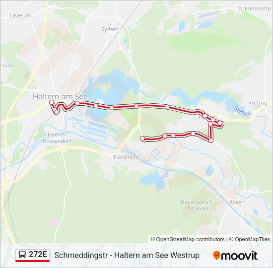 272E Bus Line Map