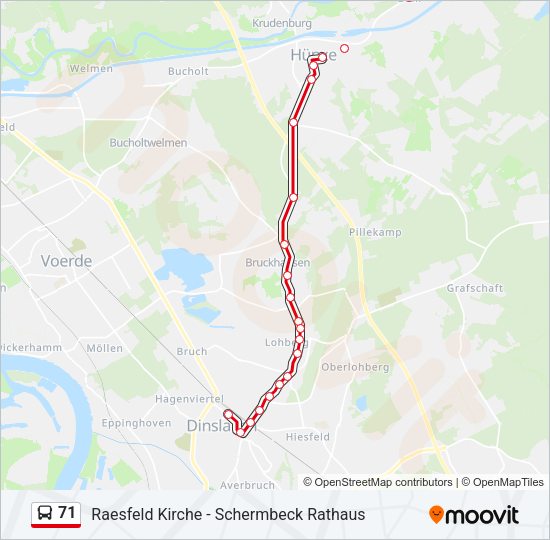 Автобус 71: карта маршрута