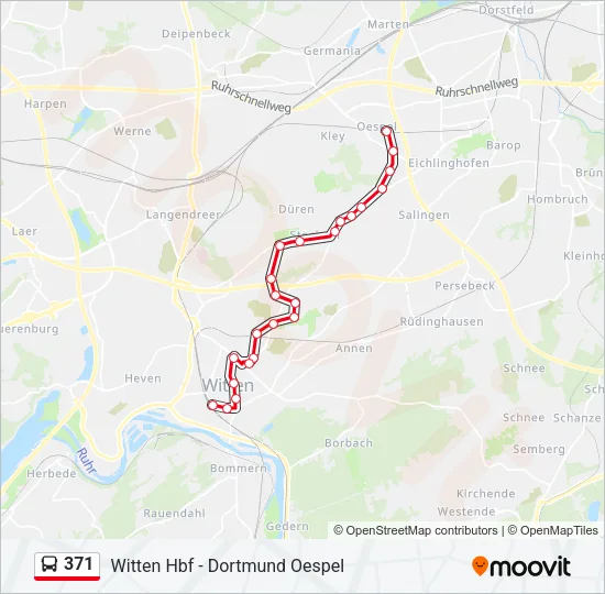 371 Bus Line Map