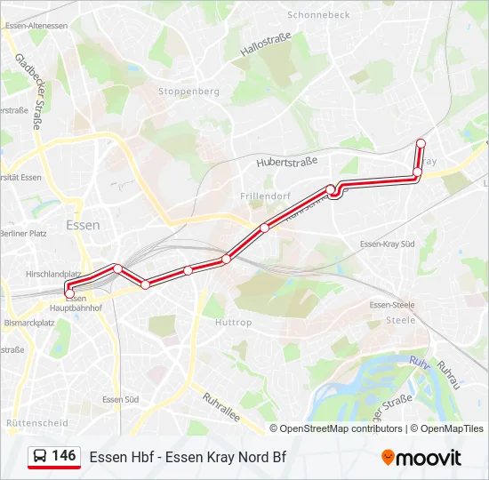146 Bus Line Map
