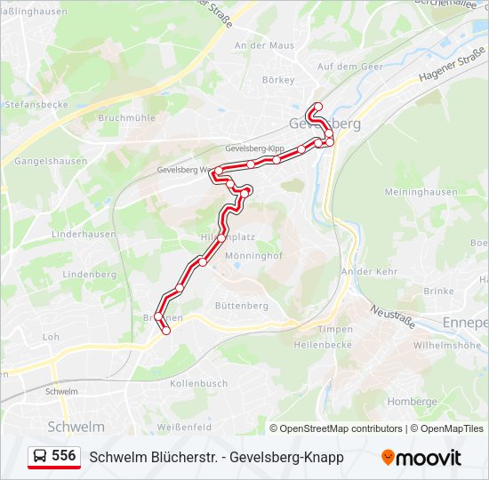 556 Bus Line Map