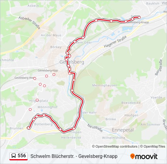 556 Bus Line Map