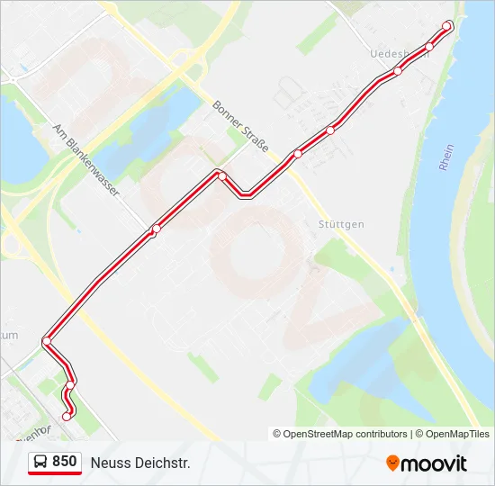 Buslinie 850 Karte