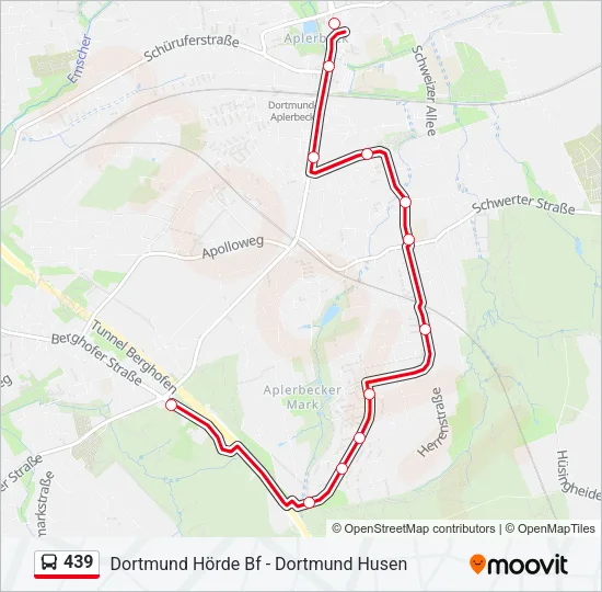 439 Bus Line Map