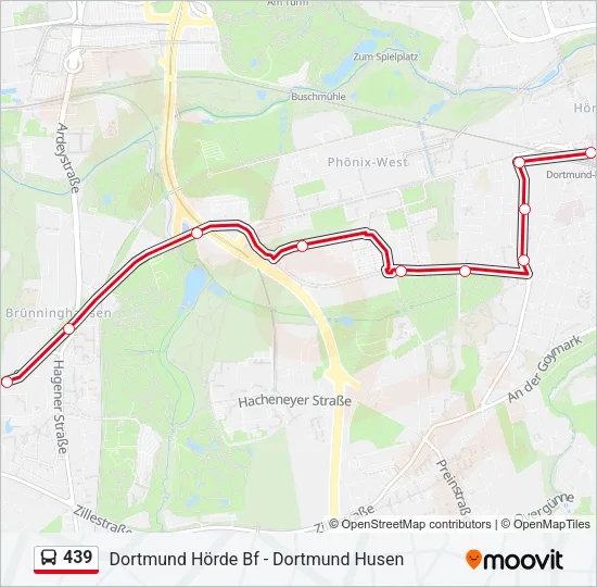 439 Bus Line Map