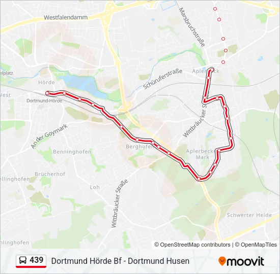 439 Bus Line Map