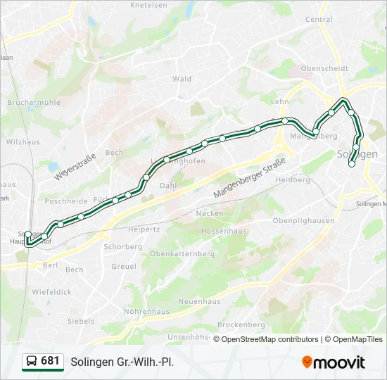 681 Bus Line Map