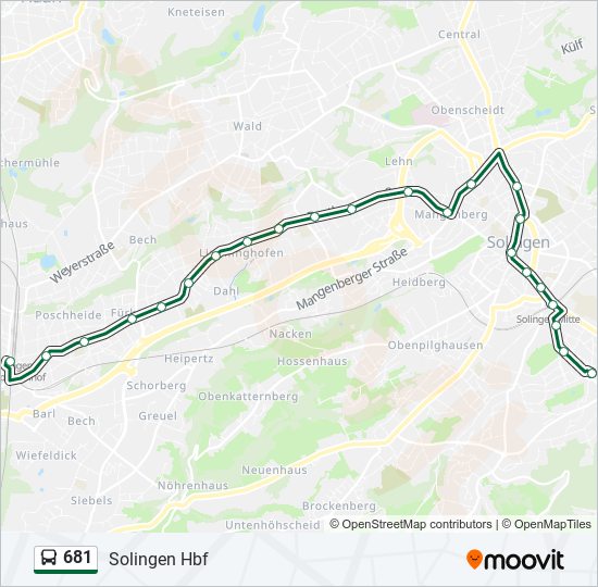 681 Route: Fahrpläne, Haltestellen & Karten - Solingen Hbf (Aktualisiert)