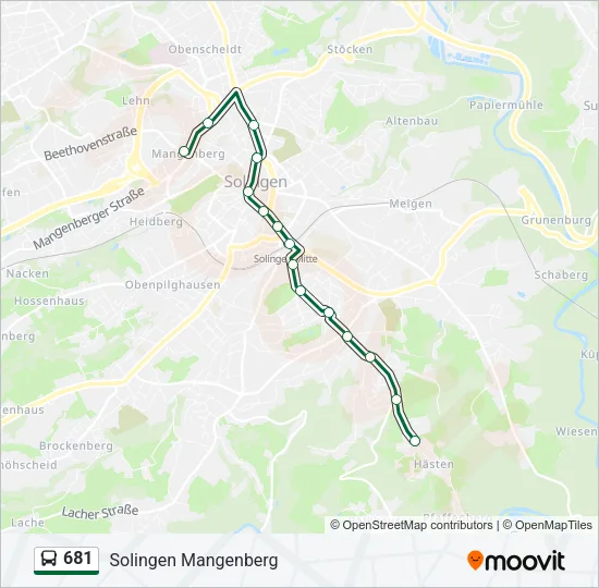 681 Bus Line Map