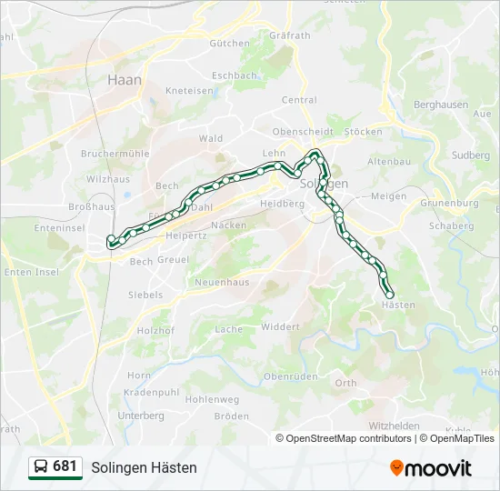 681 Bus Line Map