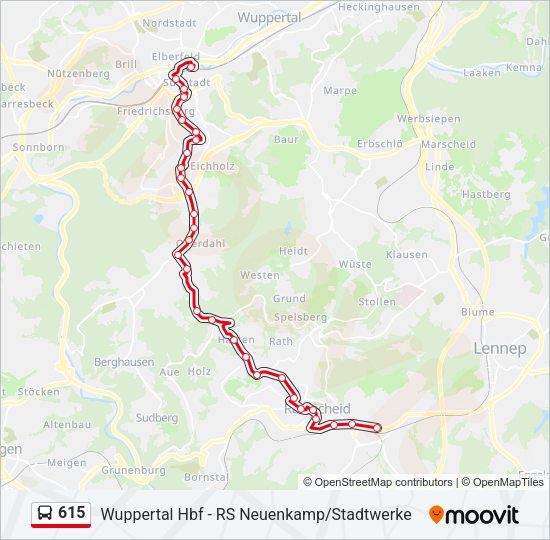 615 Bus Line Map