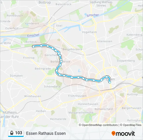 103 Light Rail Line Map