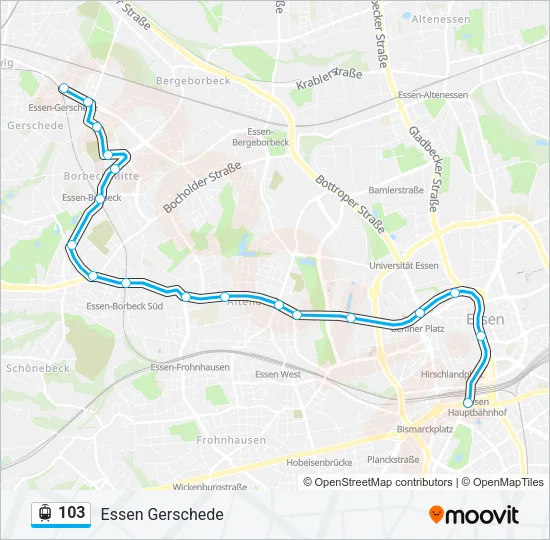103 Light Rail Line Map