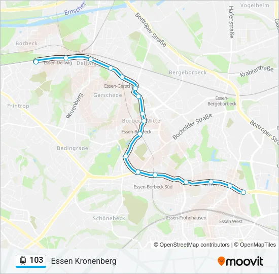 103 Light Rail Line Map