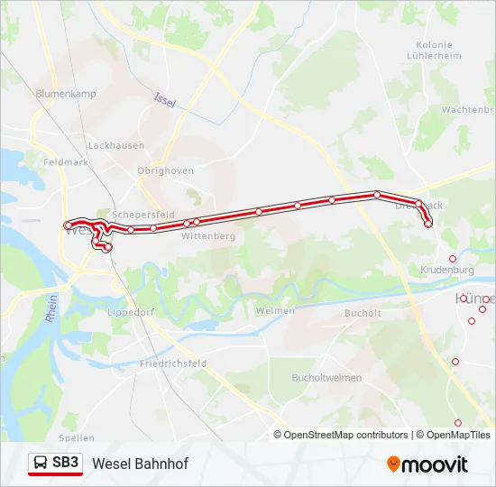 SB3 Bus Line Map