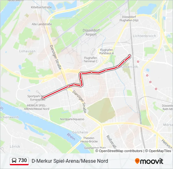 730 Bus Line Map