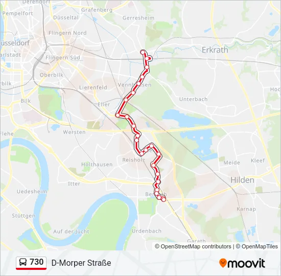 730 Bus Line Map