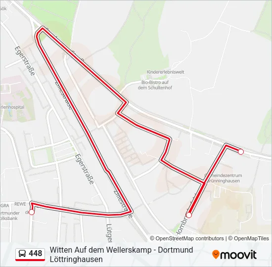 448 Bus Line Map