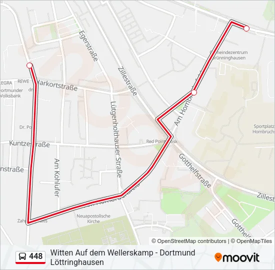 448 Bus Line Map