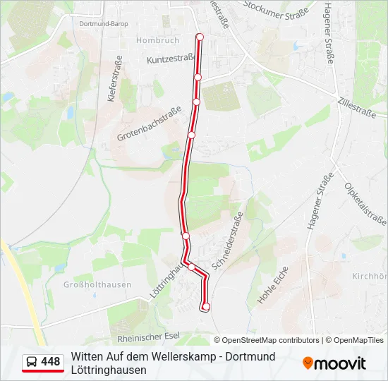448 Bus Line Map