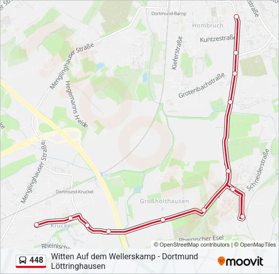 448 Bus Line Map