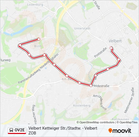 OV2E Bus Line Map