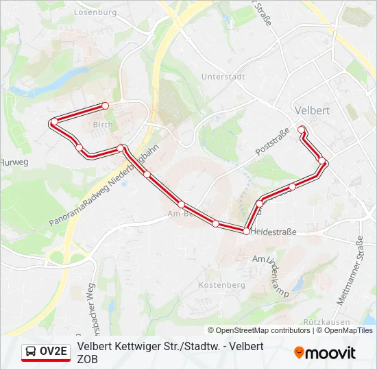 OV2E Bus Line Map