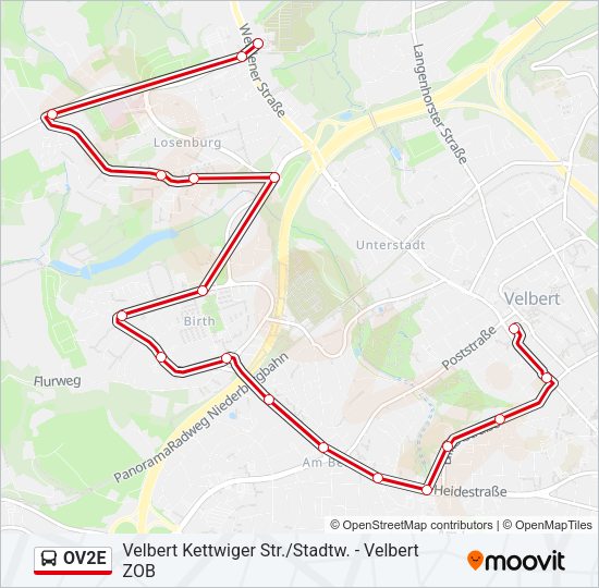 OV2E Bus Line Map