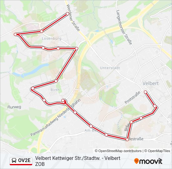 OV2E Bus Line Map