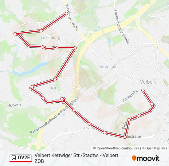 OV2E Bus Line Map