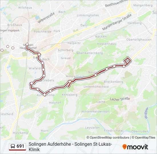 691 Bus Line Map