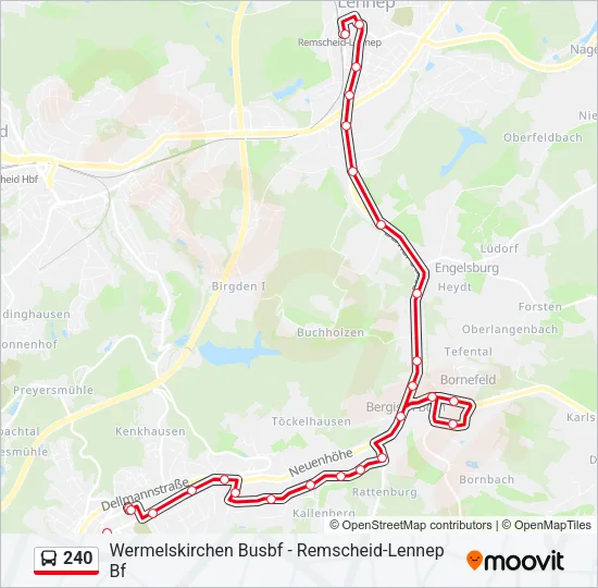 240 Bus Line Map
