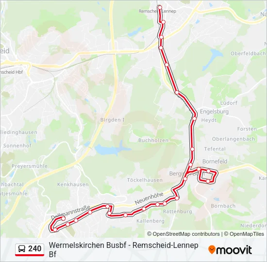 240 Bus Line Map