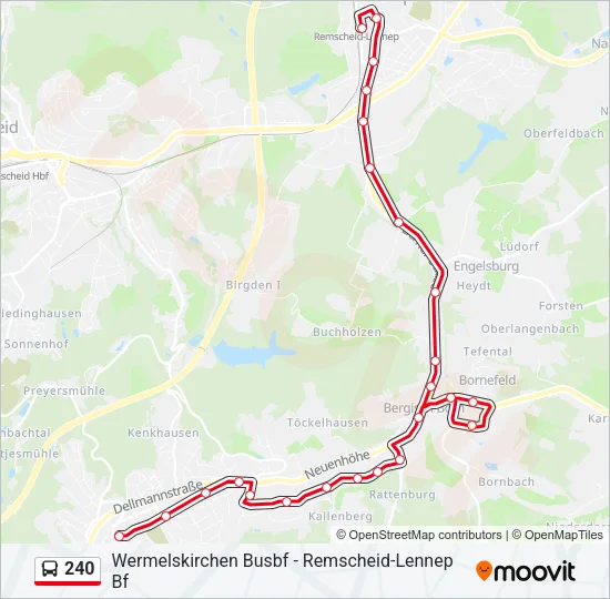 240 Bus Line Map