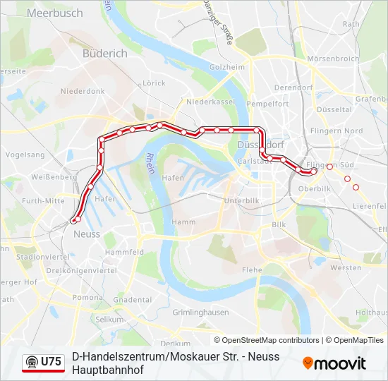 U75 Subway Line Map