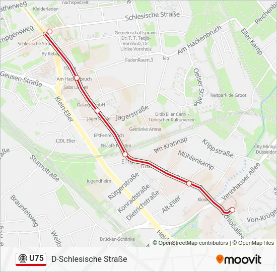U75 Subway Line Map