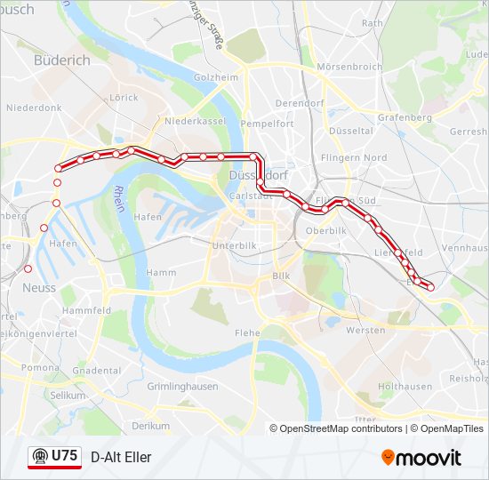 Маршрут U75: Расписание, Карты И Остановки - D-Alt Eller (Обновлено)