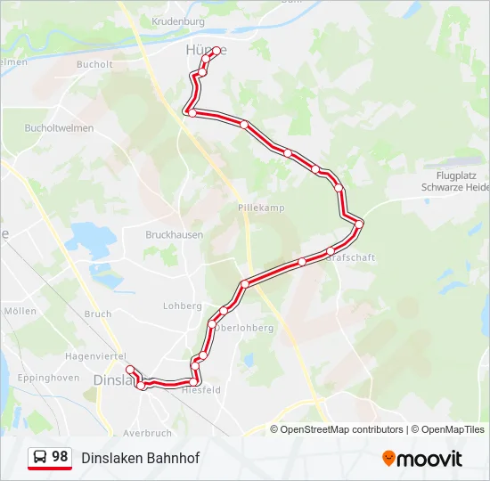 98 Bus Line Map