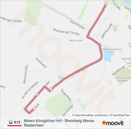 913 Bus Line Map