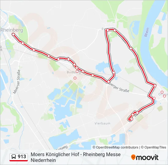 913 Bus Line Map