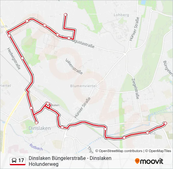 Buslinie 17 Karte
