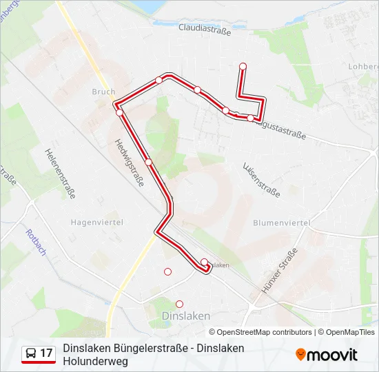 17 Bus Line Map