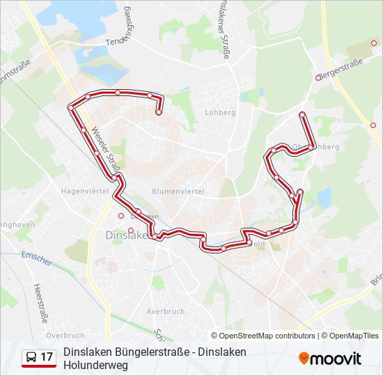 17 bus Line Map