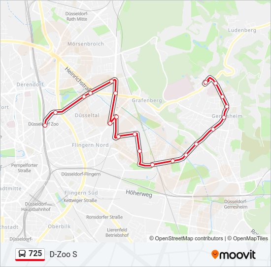 725 Bus Line Map