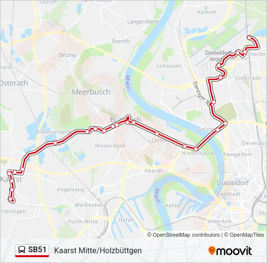 SB51 Bus Line Map