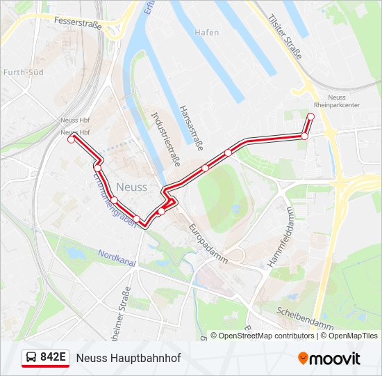 842E Bus Line Map