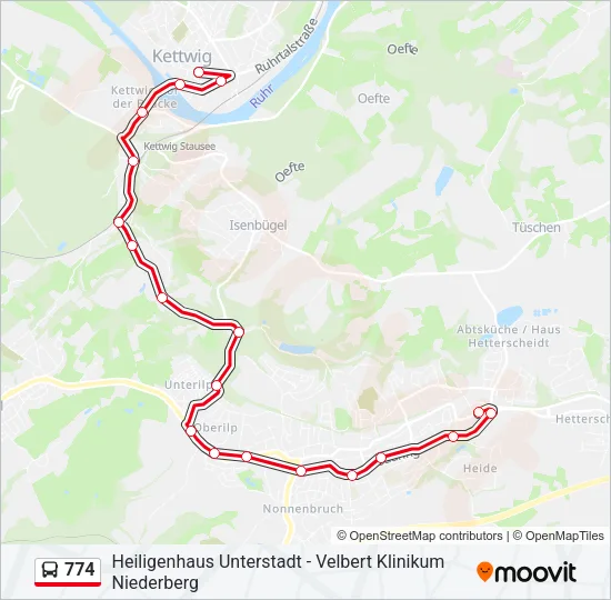774 Bus Line Map