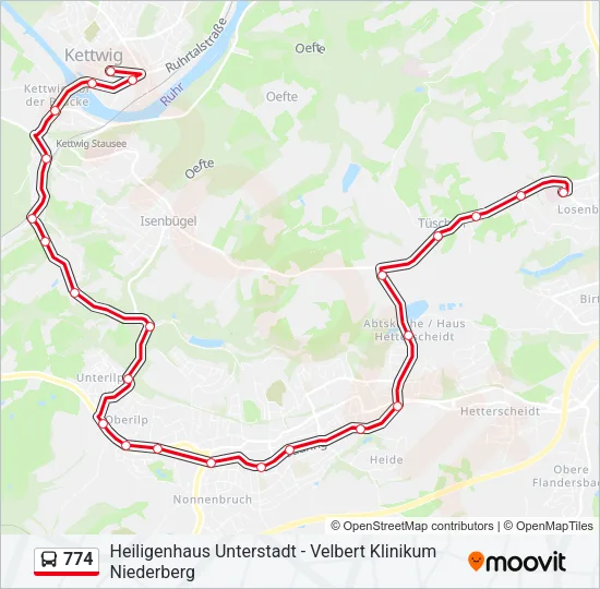 774 Bus Line Map