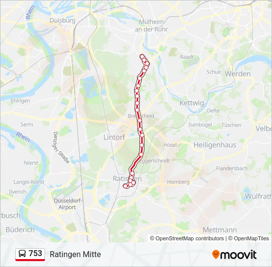 753 Bus Line Map